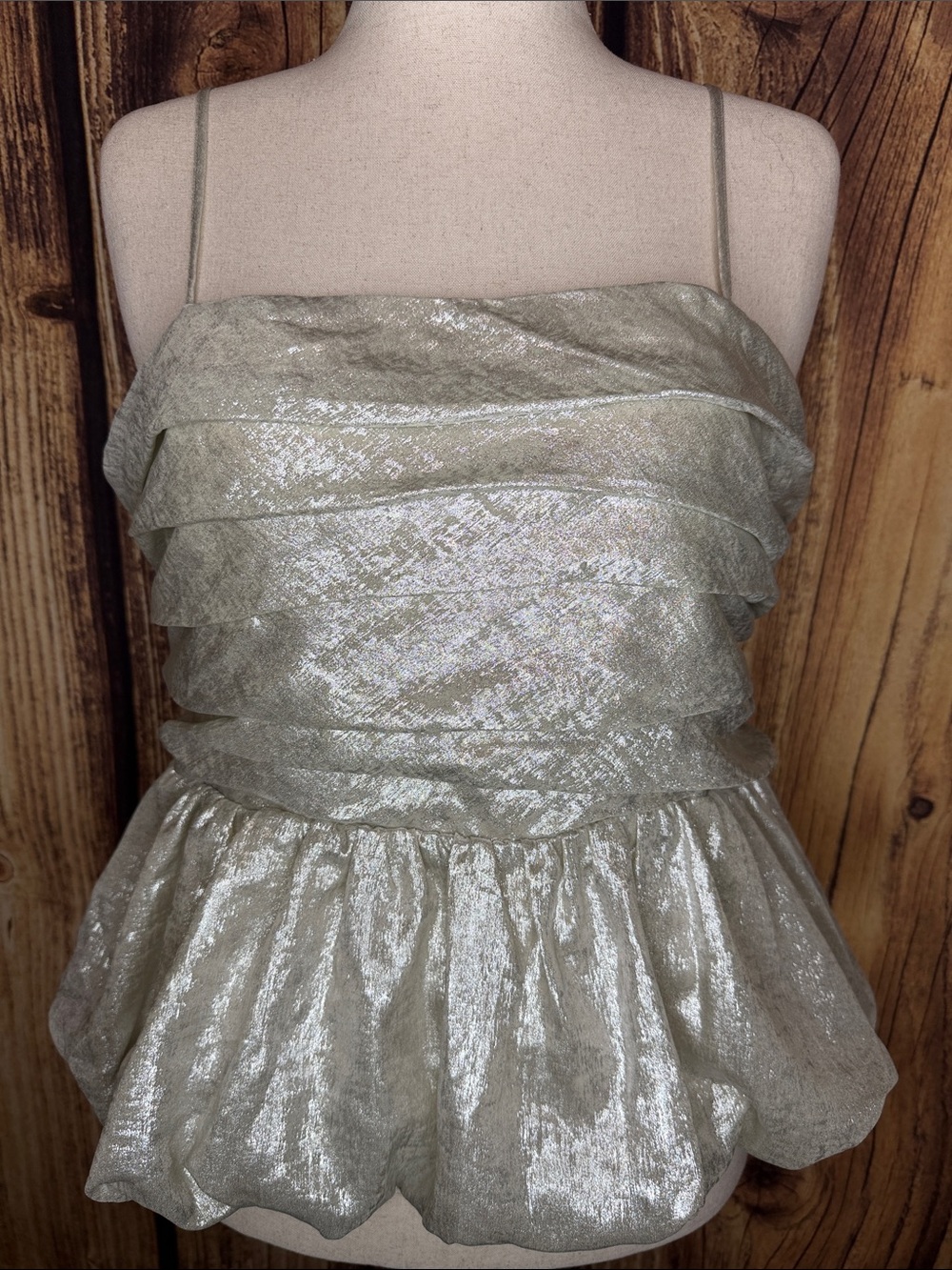 a new day Silver Layered Metallic Camisole